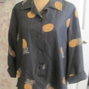 Outfit JPR 3/4 sleeve beaded pineapples blouse